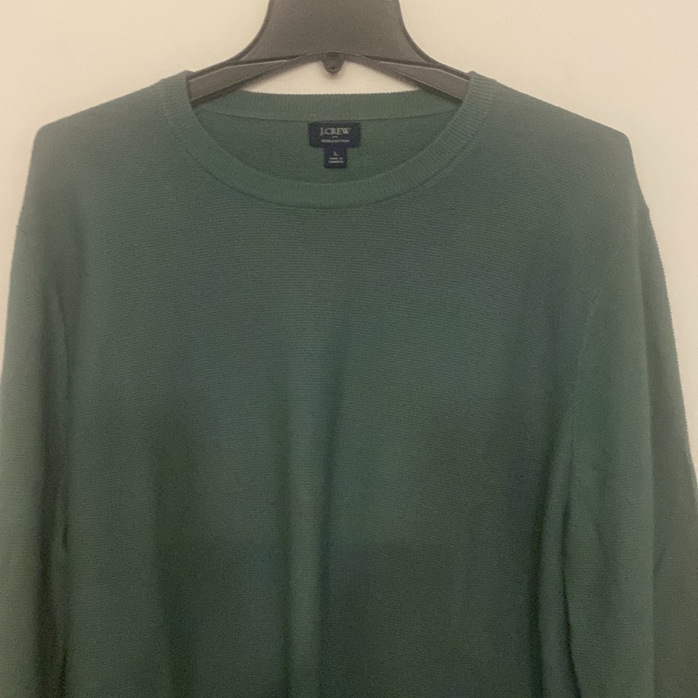 J. Crew Essential Cotton Crew Neck Sweater Classic Comfort - Picture 3 of 4